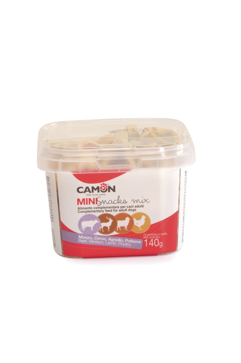 Snack Camon Mini Cuoricini Mix Gusti 140 g per cani adulti Snack Camon Mini Cuoricini Mix Gusti 140 g per cani adulti